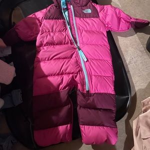 North face size 3-6 month one piece snowsuit!